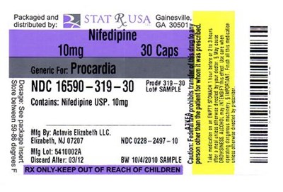 Label Image (Nifedipine 10mg Label 319)